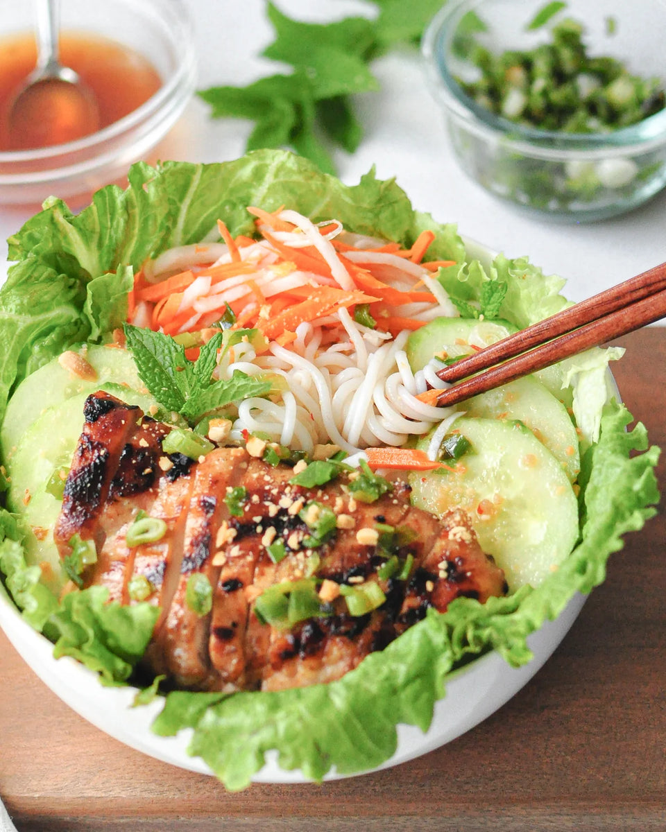 Bun Ga Nuong (Rice Vermicelli with Grilled Chicken) – Red Boat Fish Sauce