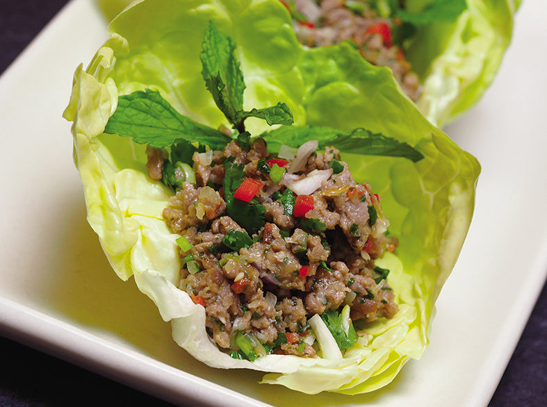 Dr. Perlmutter's Healthy Thai Pork Lettuce Cups Red Boat Fish Sauce